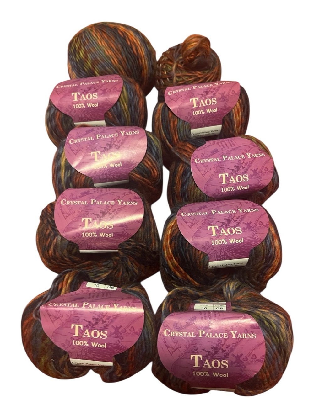 Crystal Palace Yarns Taos 100% Wool Yarn โ Color #10 โCanyonโ โ Lot of 10 Skeins
